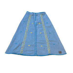 Habili Reworked Skirt - Cornflower (L) - image
