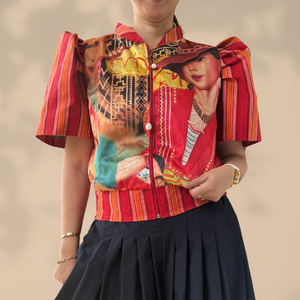 Tuwali Short-Sleeve Filipiniana Blazer - image