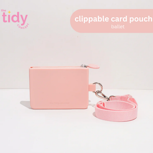 The Tidy Concept Clippable Card Pouch - Silicone Bag with Zipper and Adjustable Nylon Strap - image