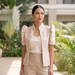 Lily Tapered Filipiniana Inabel Bolero - image