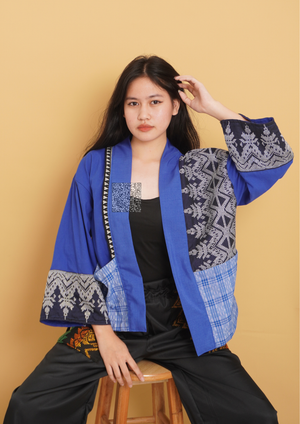 Genevieve Blue Inaul Kimono - image