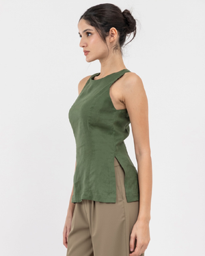 Emory Sleeveless Linen Top - image
