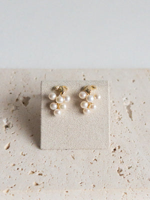 Berry Freshwater Pearl Earrings - image