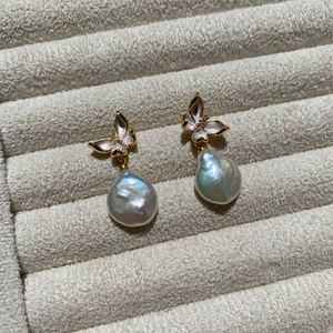 Sola Freshwater Pearl Dangling Earrings - image