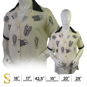 Notch Lapel Collar Black Grey Barong Pinoy Street Food - image