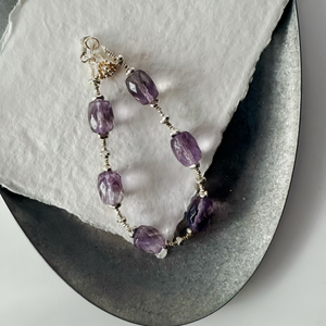 Amethyst Barrel Bracelet - image
