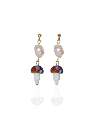 Mushroom Baroque Earrings - image