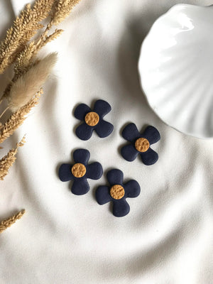 Minimalist Flower Stud Earrings - image