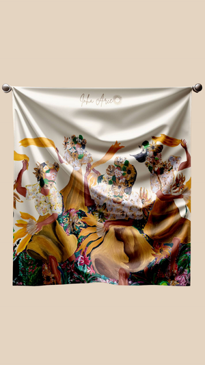 Sunflower Dance Silk Scarf - image