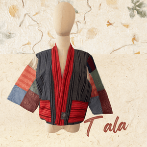 Handwoven Patchwork Blazer - TALA - image
