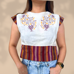 BONITA CAP-SLEEVE TOP