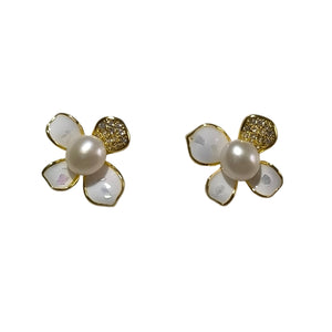 56 FRESHWATER PEARL EARRINGS - image