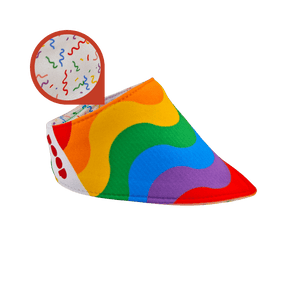 Reversible Pet Bandana - Rainbow and Confetti - image