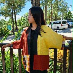 Kalinga mosaic kimono in Brown - image