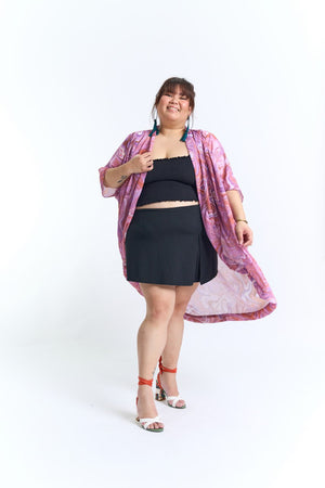 Retro Flowy Kimono - image