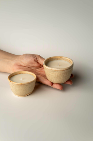 Ivory Ceramic Scented Tea Light Candles Set - image