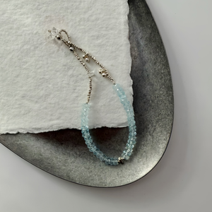 Aquamarine Faceted Abacus Bracelet - image