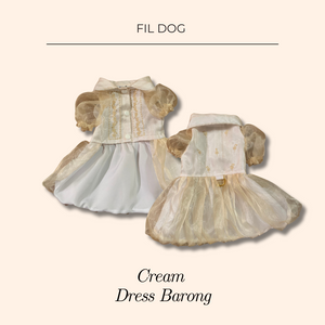 Cream Dress Pet Barong by Fil Dog - image