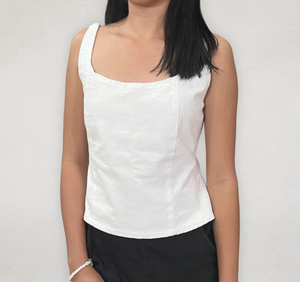 Willow Linen Top in CREAM - image