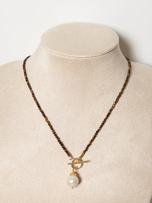 CLAIRE Agate Freshwater Pearl Necklace - image