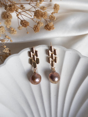 HABIBA Freshwater Pearls Dangling Earrings - image