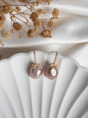 NADIA Freshwater Pearl Dangling Earrings - image