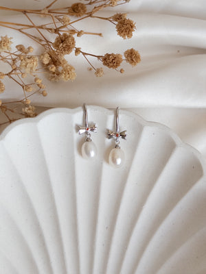 INAYA Freshwater Pearl Danging Earrings - image