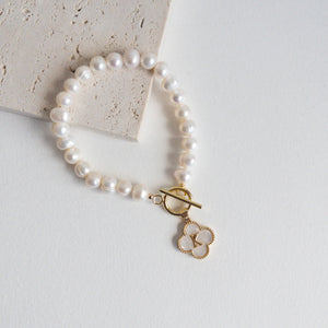 ADA Initial Pearl Bracelet - image