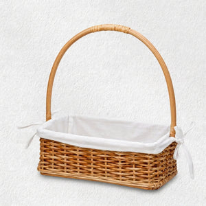 Arch Handle Basket with Cloth - image