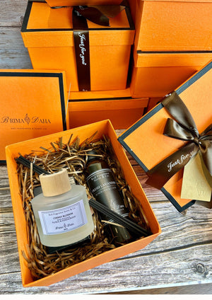 Luxury Reed Diffuser Gift Set | WHITE BOTTLE | Refill, Elegant Box, Ribbon & Card | Continuous Home Fragrance - image