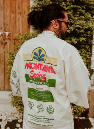 Montana White Green Kimono - image
