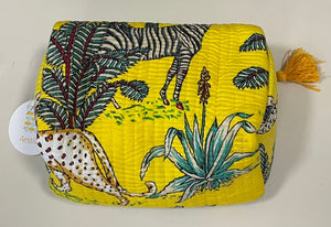 Animal Indian Block Print Toiletry Pouch - image