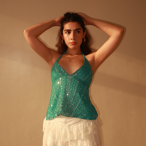 The Reeta Top in Teal - image