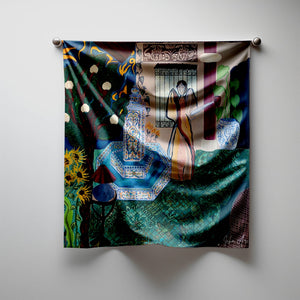 As Within So in the Courtyard 1 Silk Scarf - image