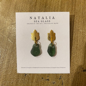 Autumn Sea Glass Earrings - image