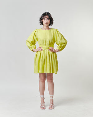 Barrymore Babydoll Dress in Lime - image