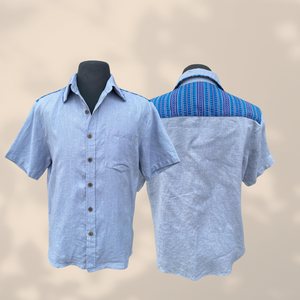 Manigo Blue Polo with Blue Woven - image