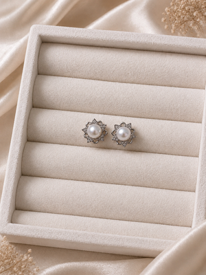 HQ Freshwater Pearl Stud Earrings - image