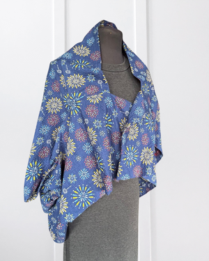 Multi-Way Kimono in Midnight Fireworks - image