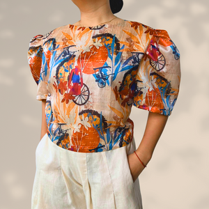 Caleza Slub Silk Kimona Blouse - image