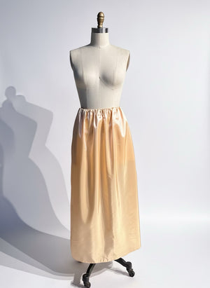 Full Elastic Shirred Waist in Lightweight Taffeta Champagne - image