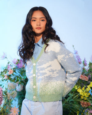 Cloud Mohair Cropped Cardigan - image