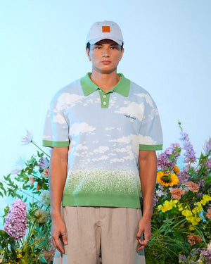 Cloud Print Knit Polo - image