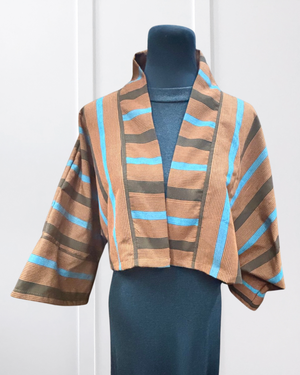 Cropped Kimono in Desert Stripe - image