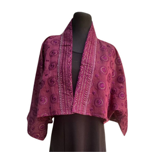 Cropped Kimono in Mulberry