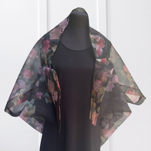 Multi-Way Kimono in Black Dahlia
