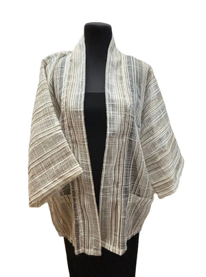 Straight Cut Kimono in Neutral Sketch - image