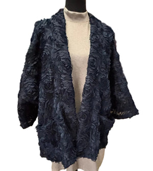 Straight Cut Kimono in Night Petals - image