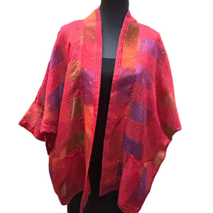 Straight Cut Kimono in Sunset Hues - image
