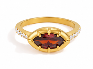 Ruby Rhinestone Ring - image